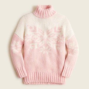 J. Crew Snowflake oversized turtleneck sweater XS